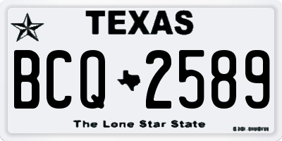 TX license plate BCQ2589