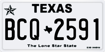 TX license plate BCQ2591