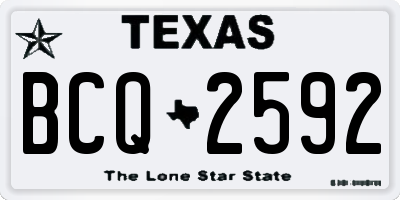 TX license plate BCQ2592