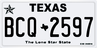 TX license plate BCQ2597