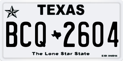 TX license plate BCQ2604