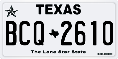 TX license plate BCQ2610