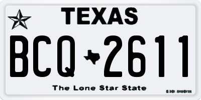 TX license plate BCQ2611