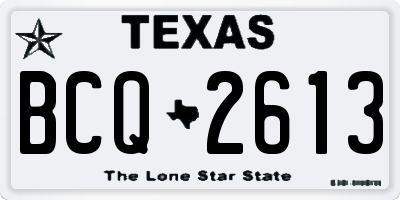 TX license plate BCQ2613