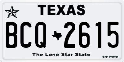 TX license plate BCQ2615
