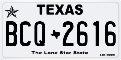 TX license plate BCQ2616