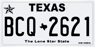 TX license plate BCQ2621