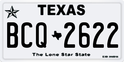 TX license plate BCQ2622