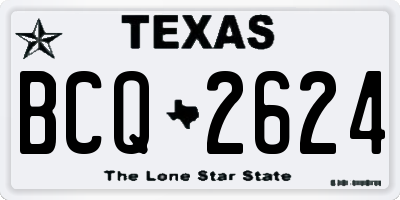 TX license plate BCQ2624