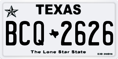 TX license plate BCQ2626