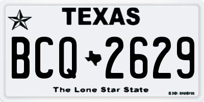 TX license plate BCQ2629