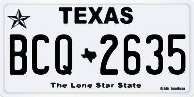 TX license plate BCQ2635
