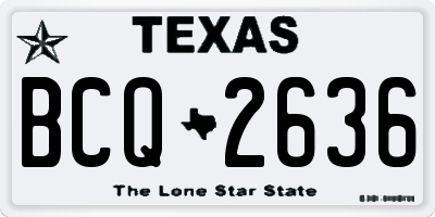 TX license plate BCQ2636
