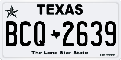 TX license plate BCQ2639