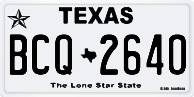 TX license plate BCQ2640