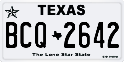 TX license plate BCQ2642