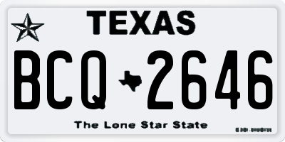 TX license plate BCQ2646
