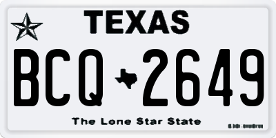 TX license plate BCQ2649