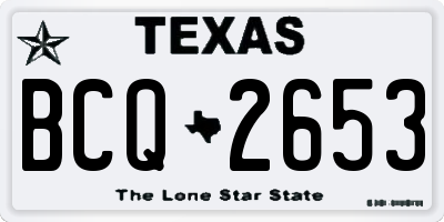 TX license plate BCQ2653