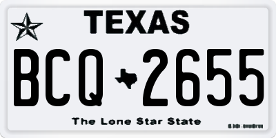 TX license plate BCQ2655