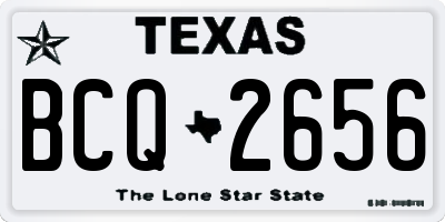 TX license plate BCQ2656
