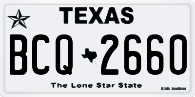 TX license plate BCQ2660