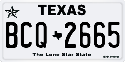 TX license plate BCQ2665