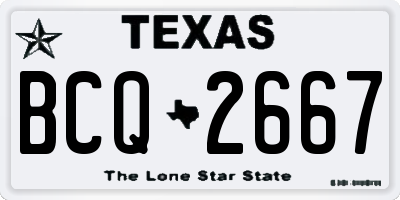 TX license plate BCQ2667
