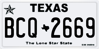 TX license plate BCQ2669