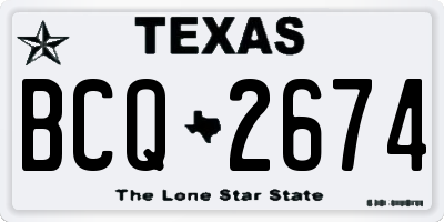 TX license plate BCQ2674