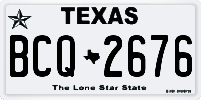 TX license plate BCQ2676
