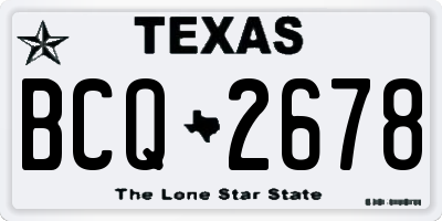 TX license plate BCQ2678