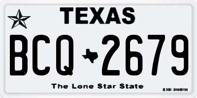 TX license plate BCQ2679