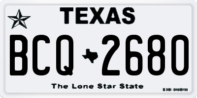 TX license plate BCQ2680