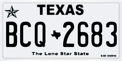 TX license plate BCQ2683