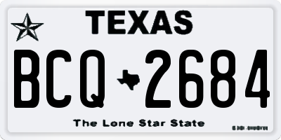 TX license plate BCQ2684