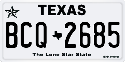TX license plate BCQ2685