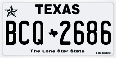 TX license plate BCQ2686