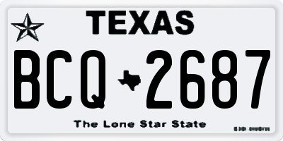 TX license plate BCQ2687