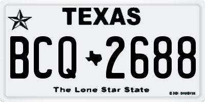 TX license plate BCQ2688