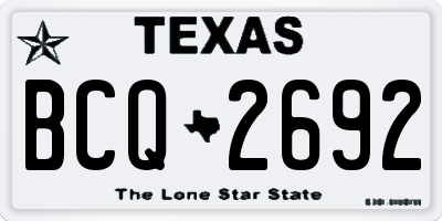 TX license plate BCQ2692
