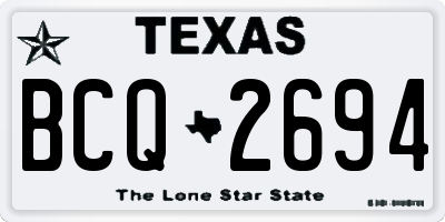 TX license plate BCQ2694
