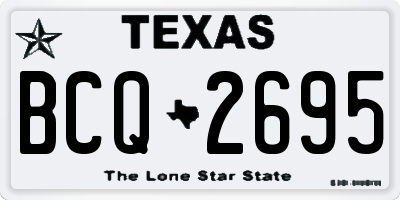 TX license plate BCQ2695