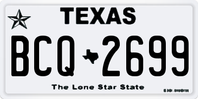 TX license plate BCQ2699