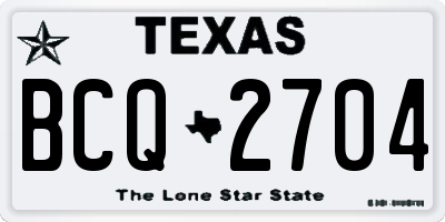 TX license plate BCQ2704