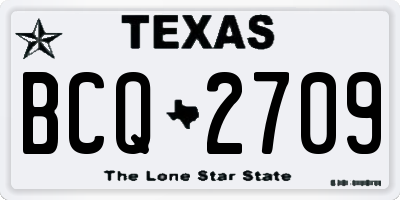 TX license plate BCQ2709