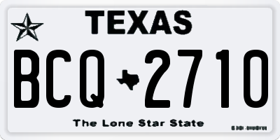 TX license plate BCQ2710