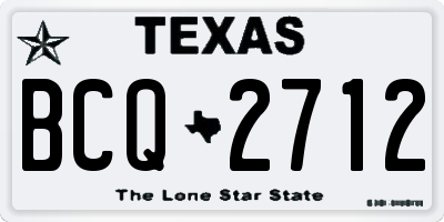 TX license plate BCQ2712