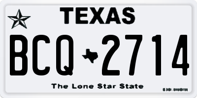 TX license plate BCQ2714