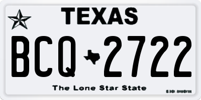 TX license plate BCQ2722